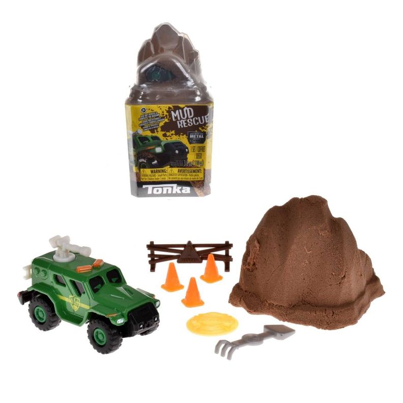 Vehiculo Off Road Metalico Tonka De 7 Cms Con Arena Magica Y