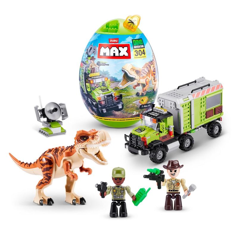 SET 304 BLOQUES MAX DINO ESCAPE EN HUEVO DE ZURU-0
