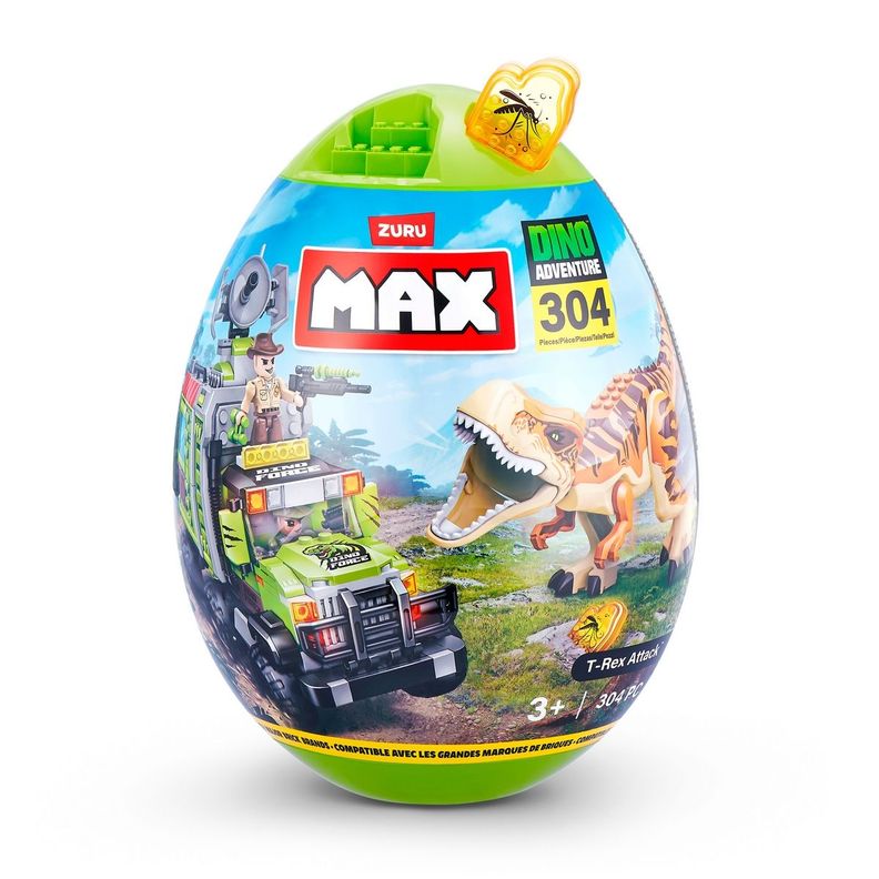 SET 304 BLOQUES MAX DINO ESCAPE EN HUEVO DE ZURU-4