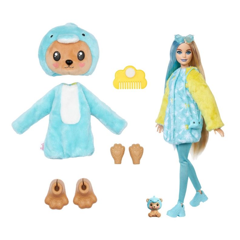 Barbie Cutie Reveal Disfraces Divertidos-Disfraz Oso/Delfin-1