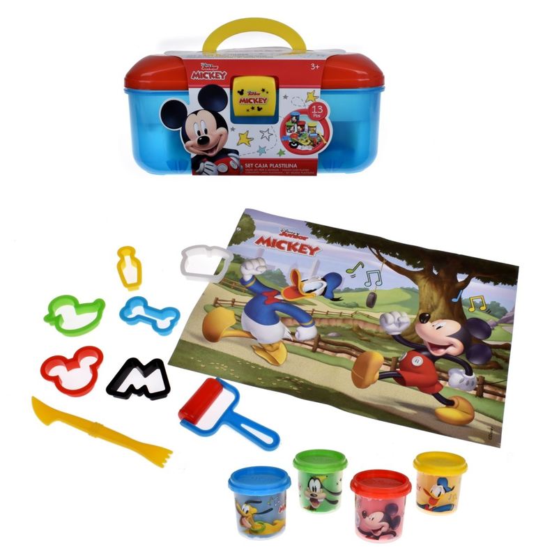 Set De Masas En Maleta Plastica Rectangular Mickey