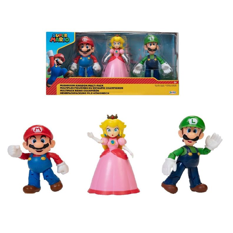 Pack Figura Super Mario Mushroom Kingdom X 9Cm-0