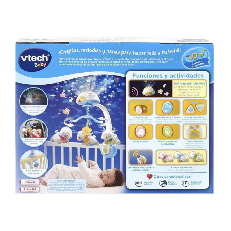 Móvil Proyector Cuenta Vtech Ovejitas-8