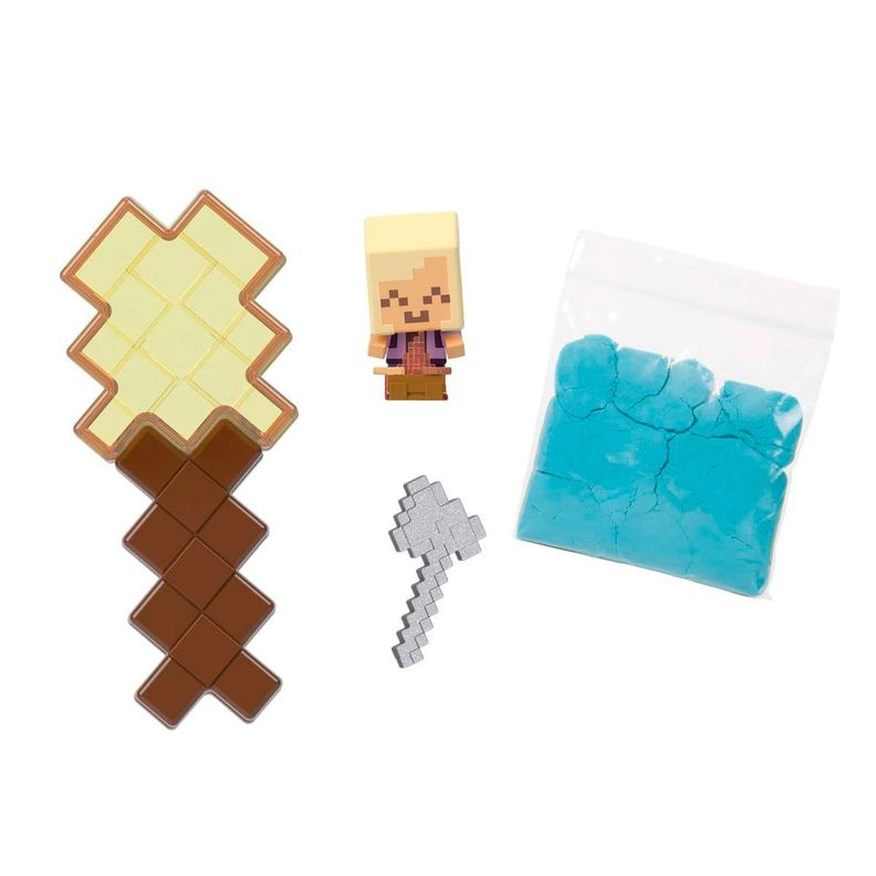 FIGURA DE ACCION MINECRAFT VANILLA MINI MINING - AMARILLO-3