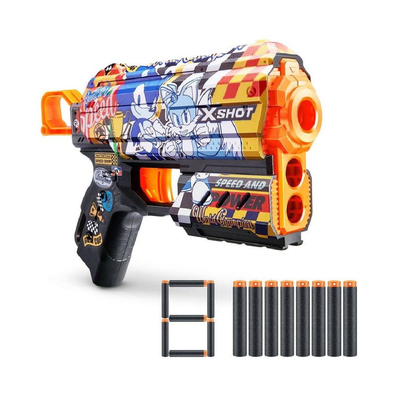 LANZA DARDOS FLUX CON 8 DARDOS X-SHOT - SUPER SPEED-4