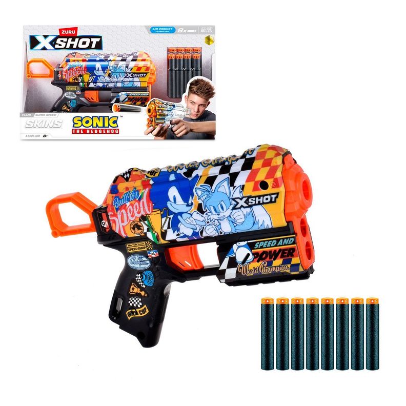 LANZA DARDOS FLUX CON 8 DARDOS X-SHOT - SUPER SPEED-2