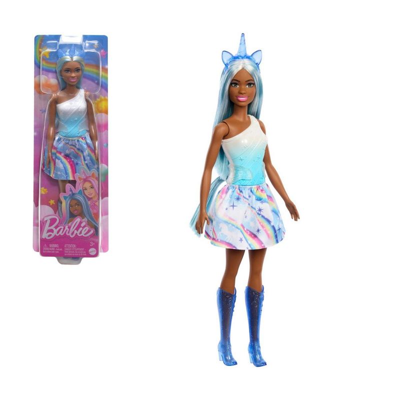 BARBIE FANTASIA A MUÑECA UNICORNIO FALDAS DE ENSUEÑO-CELESTE-0