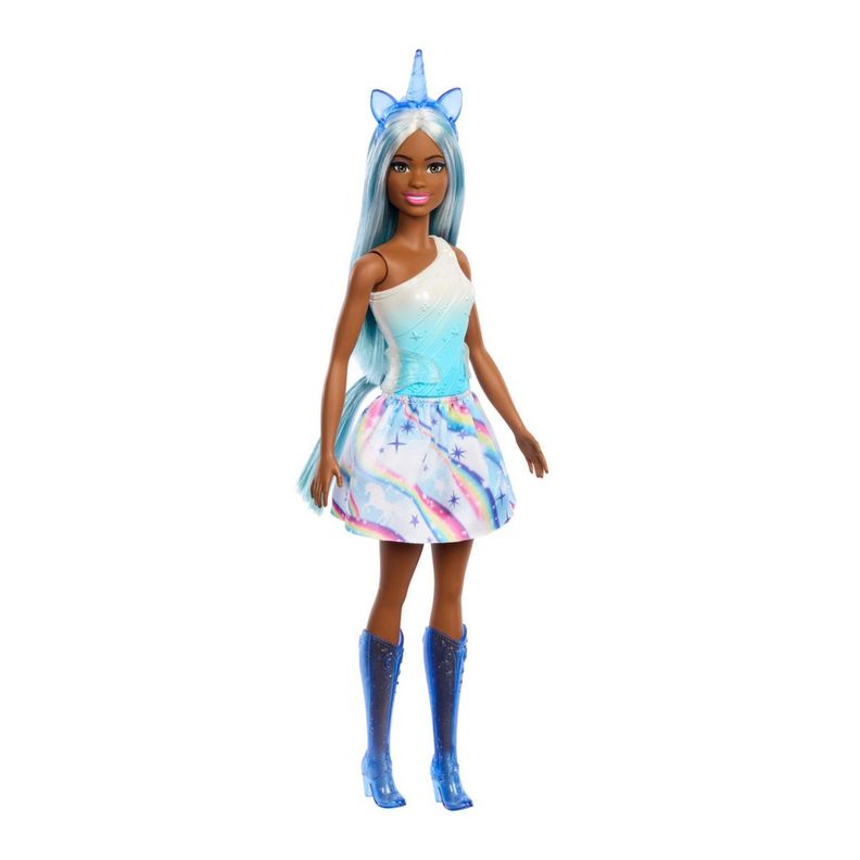 BARBIE FANTASIA A MUÑECA UNICORNIO FALDAS DE ENSUEÑO-CELESTE-1