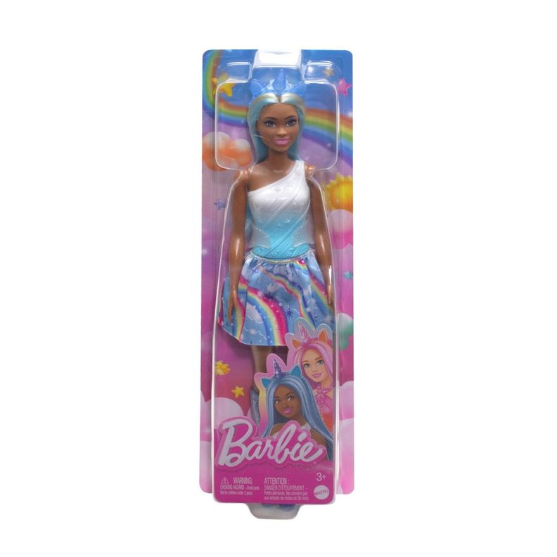 BARBIE FANTASIA A MUÑECA UNICORNIO FALDAS DE ENSUEÑO-CELESTE-2