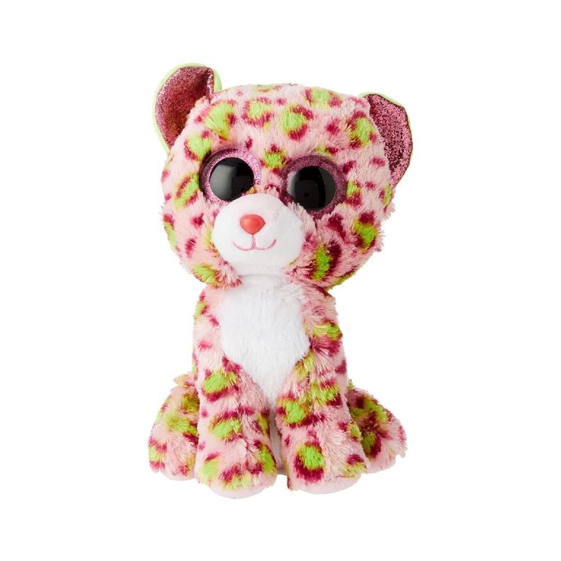 Ty Beanie Boos Lainey Leopard Rosa Mediano-1