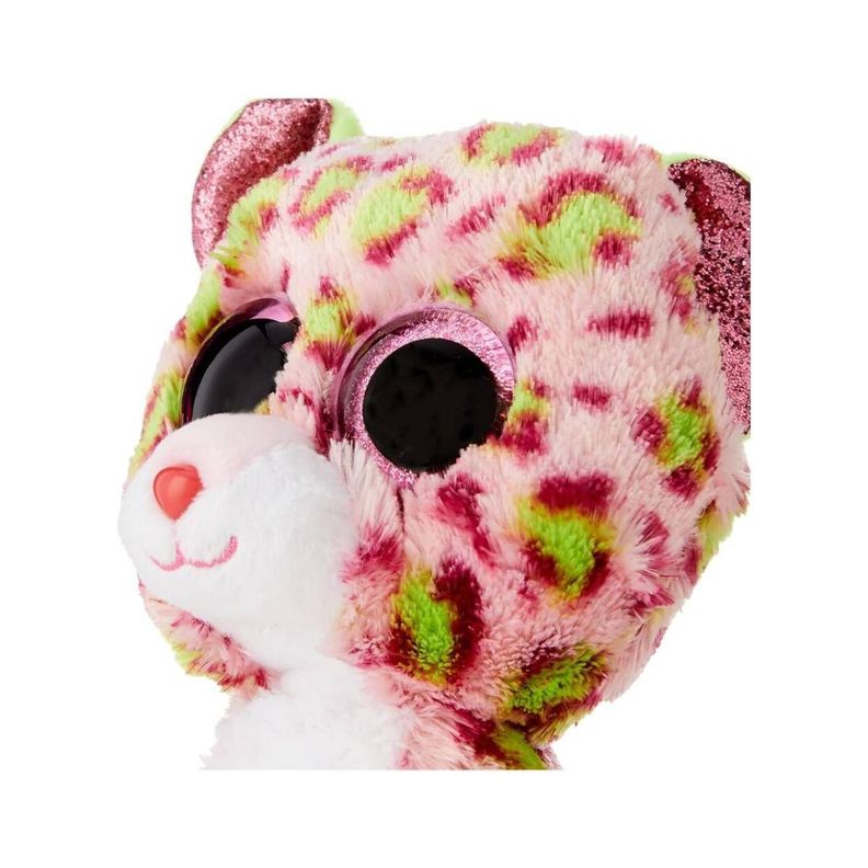 Ty Beanie Boos Lainey Leopard Rosa Mediano-3