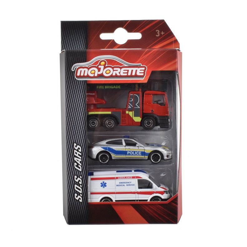 Majorette Emergencia  Set 3 Autos - Ambulancia-0