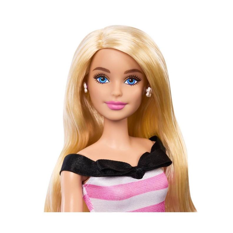 BARBIE MUÑECA ANIVERSARIO CON VESTIDO BLANCO Y ROSA-1