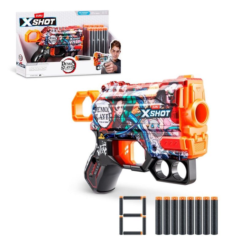 LANZA DARDOS MENACE SKINS DEMON SLAYER CON 8 DARDOS X-SHOT-0