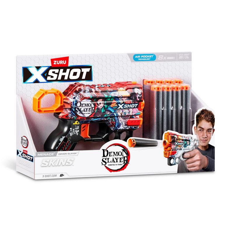 LANZA DARDOS MENACE SKINS DEMON SLAYER CON 8 DARDOS X-SHOT-2