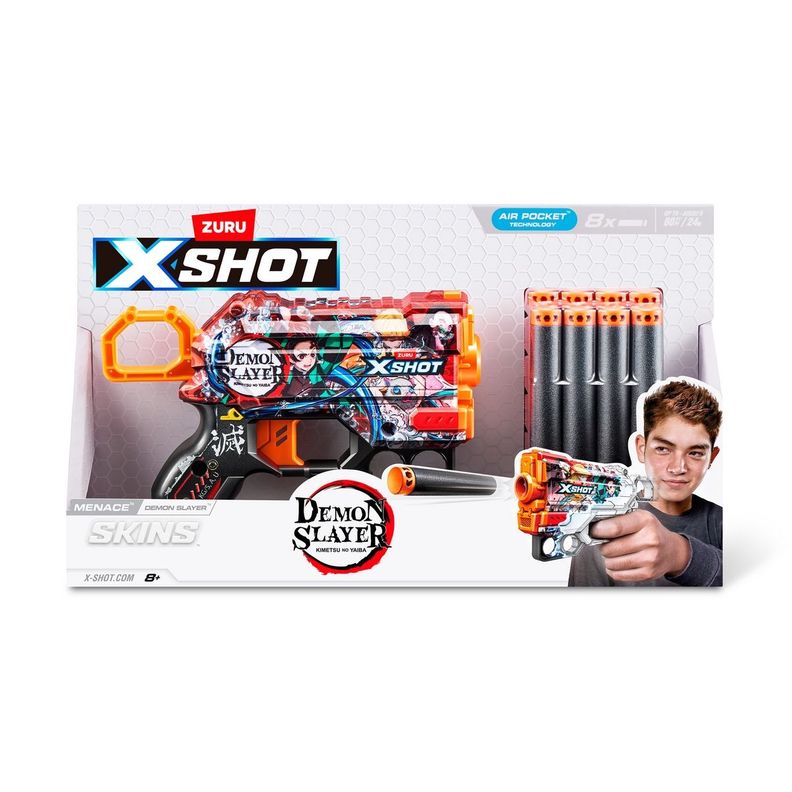 LANZA DARDOS MENACE SKINS DEMON SLAYER CON 8 DARDOS X-SHOT-3