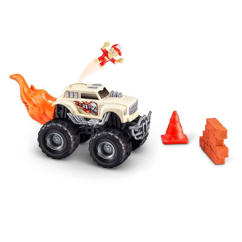RUEDA SORPRESA CON PLAYSET MONSTER TRUCK ZURU - NARANJA-3