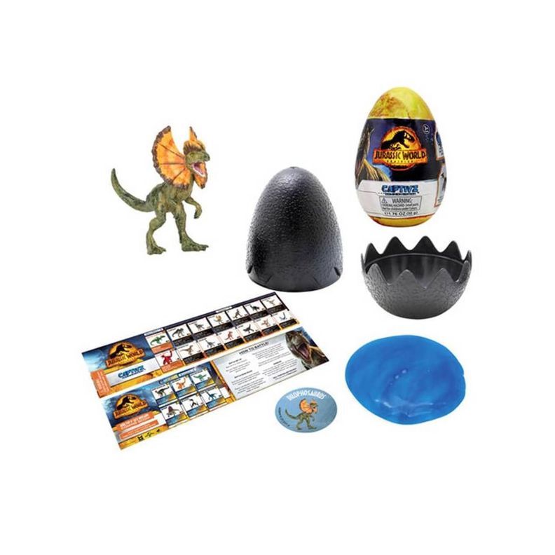 Huevo Con Dinosaurio, Slime, Moneda Y Guia Jurassic World Do-1