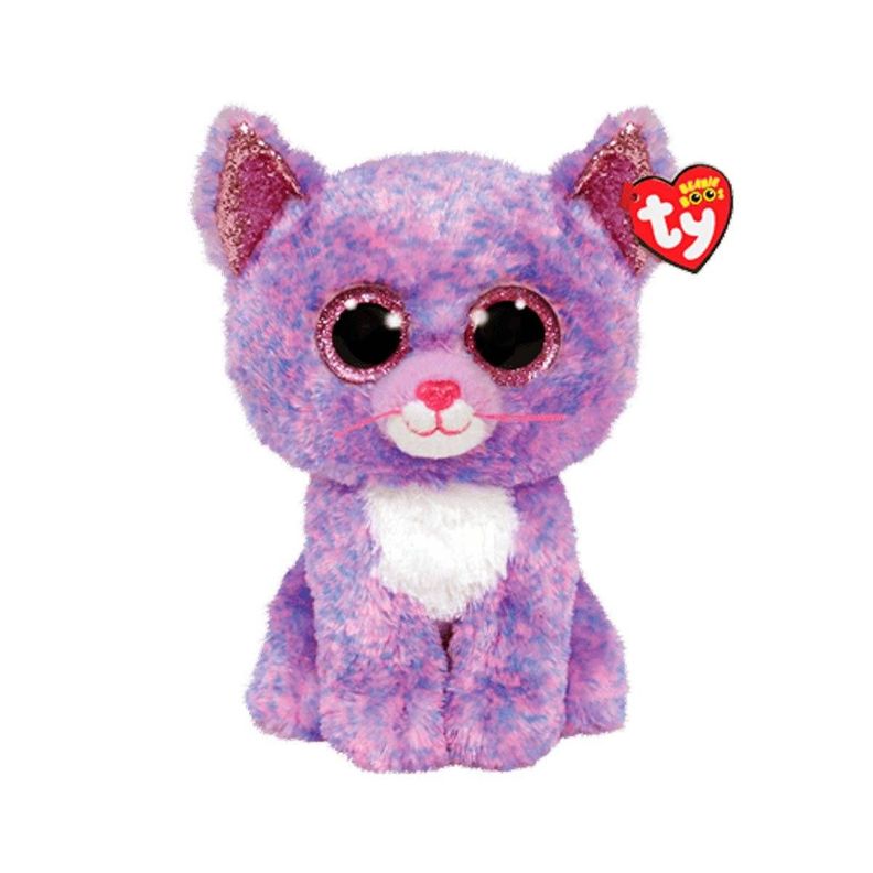 Ty Beanie Boos Cassidy Gato Lavanda Medium-1