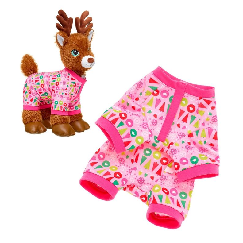 Pijama Build a Bear rosado Merry Missions navideño