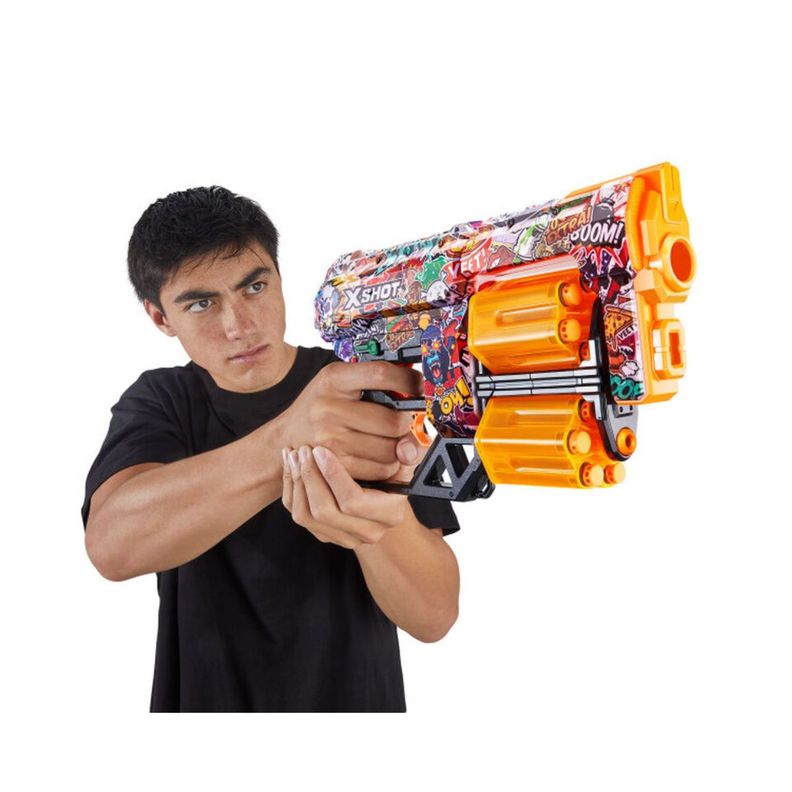 Lanza Dardos Dread Skins Con 12 Dardos X-Shot - Sketch-2