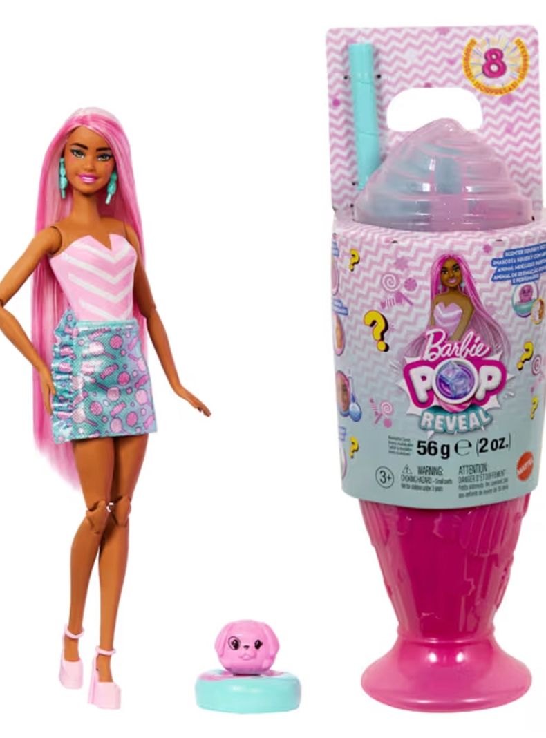 Barbie pop reveal muneca dulces sorpresas - rosado