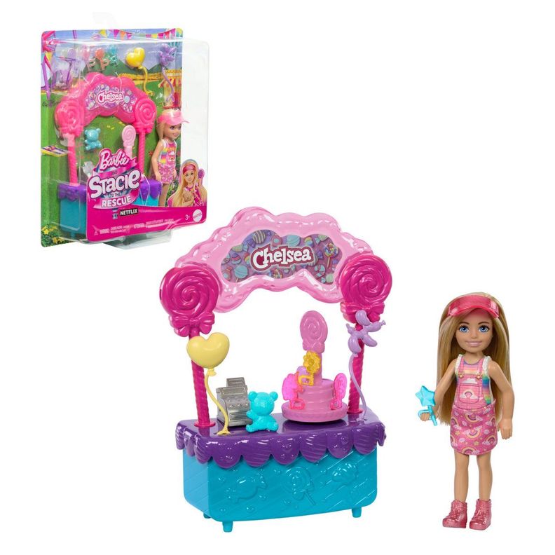 BARBIE SET JUEGO STACIE AL RESCATE CHELSEA ESTACIÃ“N DULCES-0