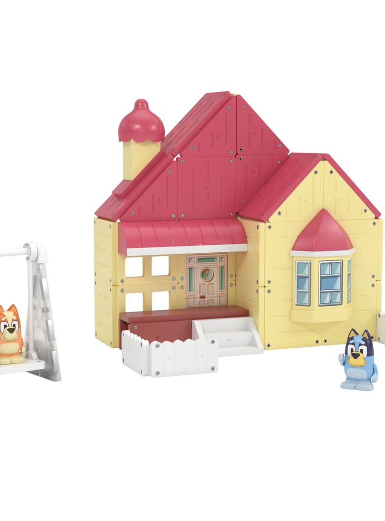 Bloques Magneticos Bluey Casa Familia Heeler Tile Town