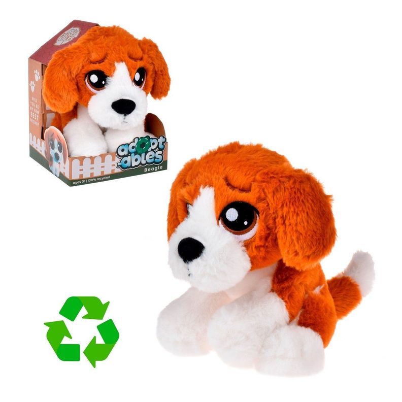PERRO PELUCHE MATERIAL RECICLADO RESOFTABLES - BEAGLE-0