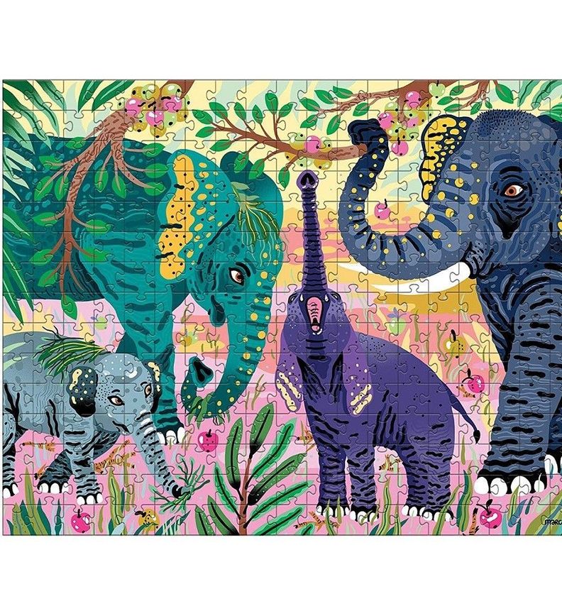 PUZZLE 300PCS, ELEFANTE ASIATICO PELIGRO EXTINCION