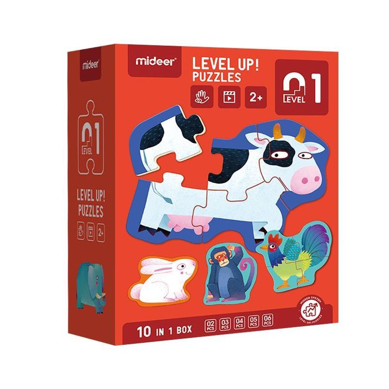 LEVEL PUZZLE NIVEL 1 ANIMALES, 10 PUZZLES-2
