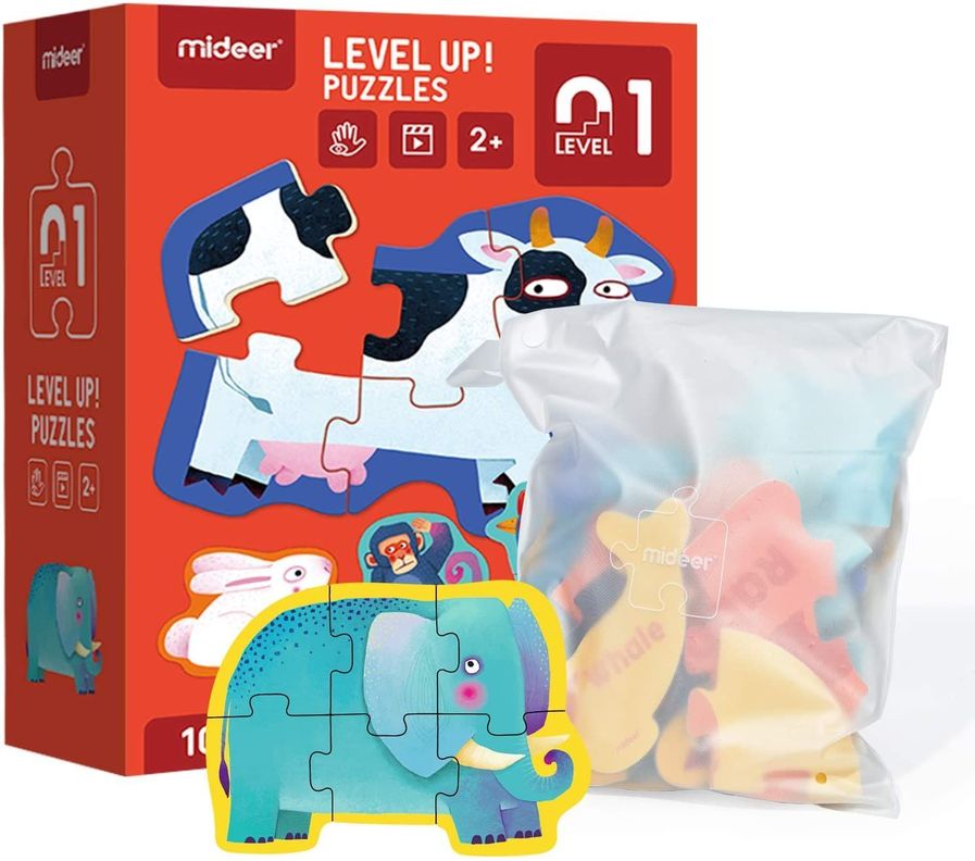 LEVEL PUZZLE NIVEL 1 ANIMALES, 10 PUZZLES-1
