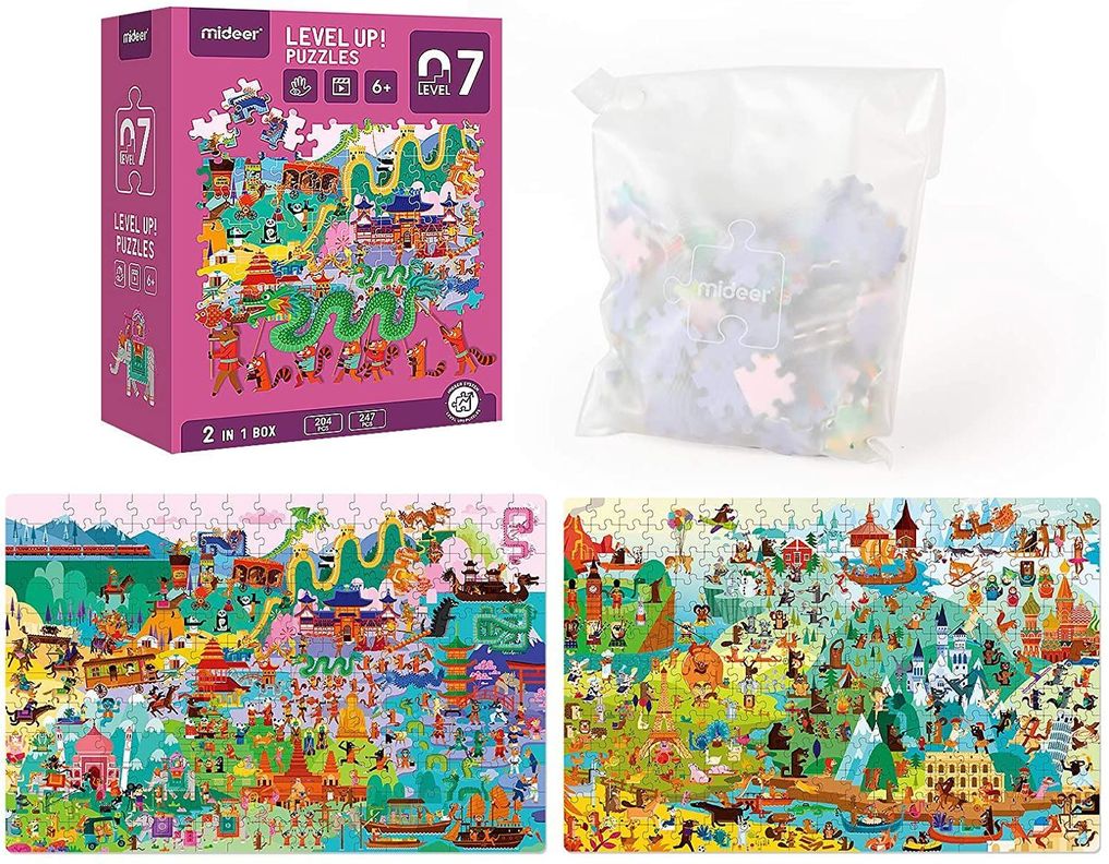 LEVEL PUZZLE NIVEL 7 GEOGRAFÍA HUMANA, 2 PUZZLES-1