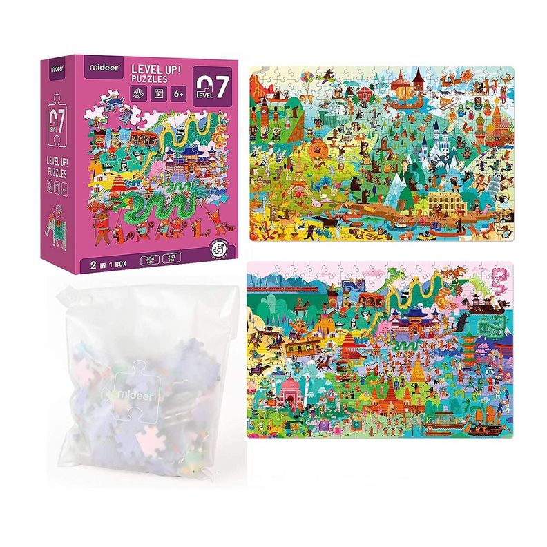 LEVEL PUZZLE NIVEL 7 GEOGRAFÍA HUMANA, 2 PUZZLES-0