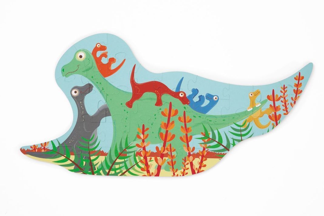 PUZZLE 30PCS CON FORMA, DINOSAURIO