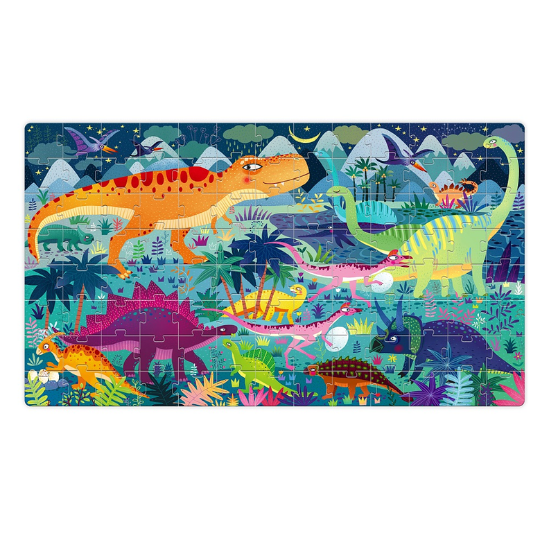 PUZZLE 104PCS MALETA, DINOSAURIOS
