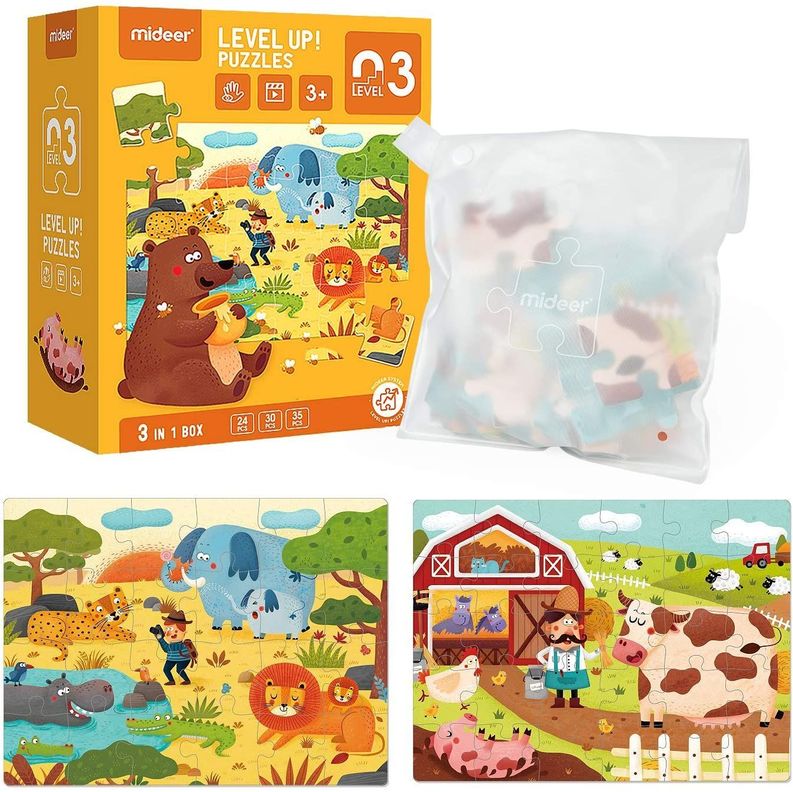 ADV. PUZZLE NIVEL 3 HABITATS NATURALES, 3 PUZZLES-1
