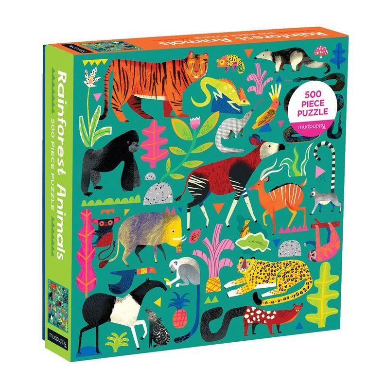 PUZZLE 500PCS, ANIMALES DE LA SELVA-1