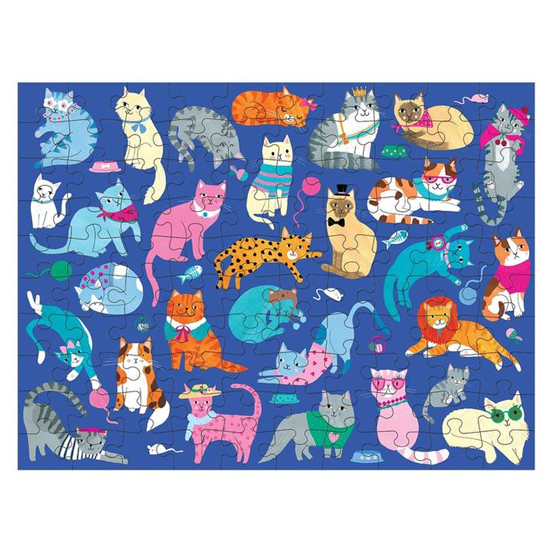PUZZLE 100PCS DOBLE, PERROS Y GATOS-2
