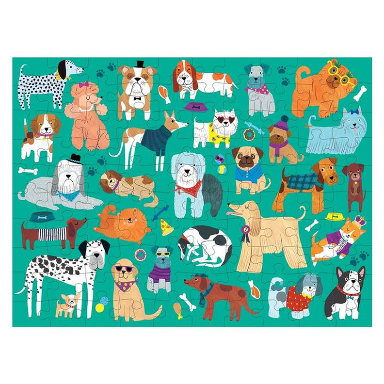 PUZZLE 100PCS DOBLE, PERROS Y GATOS-1