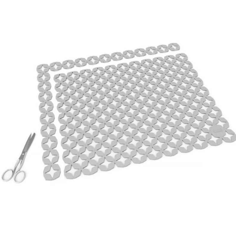 Alfombrilla para lavaplatos recortable space wonder gris-0