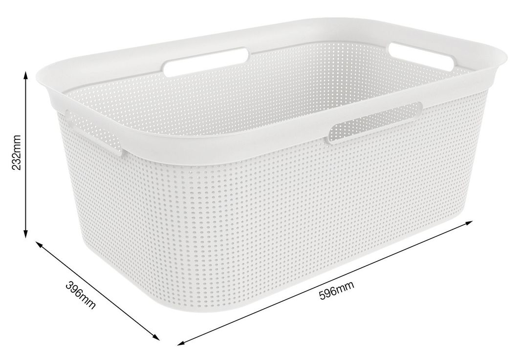 Cesta de ropa brisen 41l 59x23x39 blanco-1