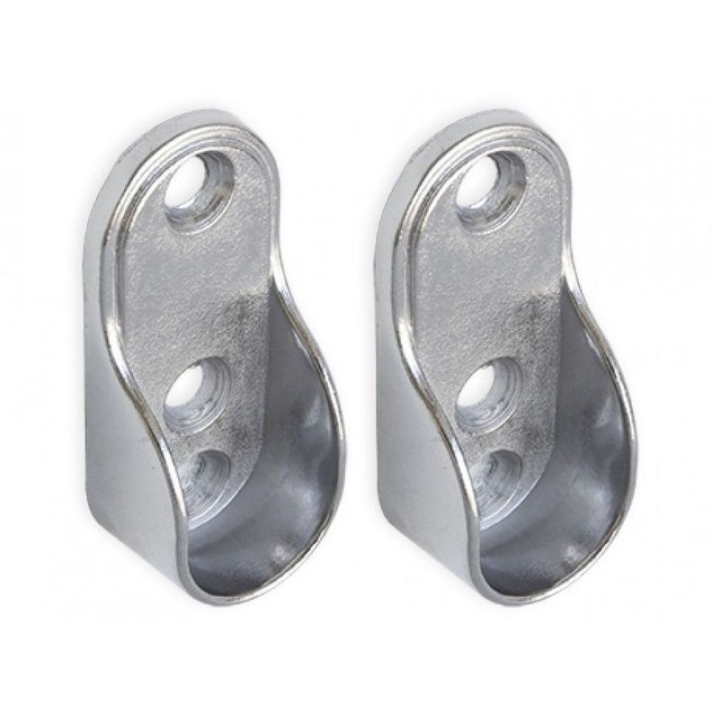 SOPORTE BARRA CLOSET PARED CROMO X2-0
