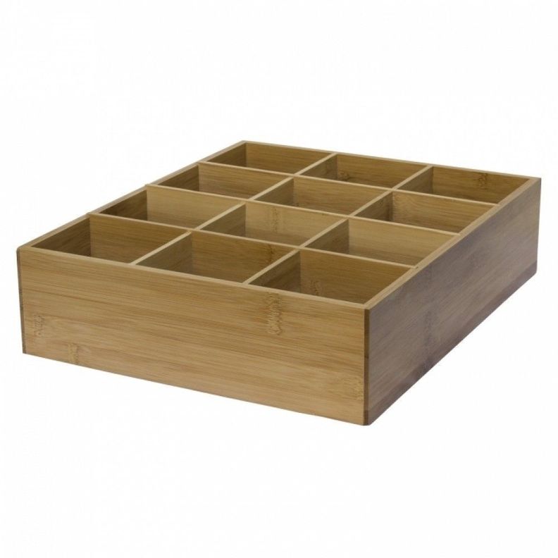 CAJA ORGANIZADORA MULTIPLE BAMBOO 37X30X6CM-0