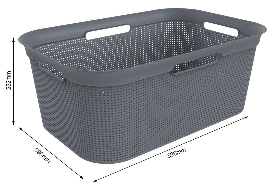 Cesta de ropa brisen 41l 59x23x39 antracita-1