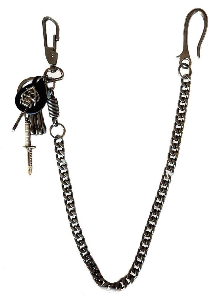 Cadena para Jeans con Calavera y Espada-0