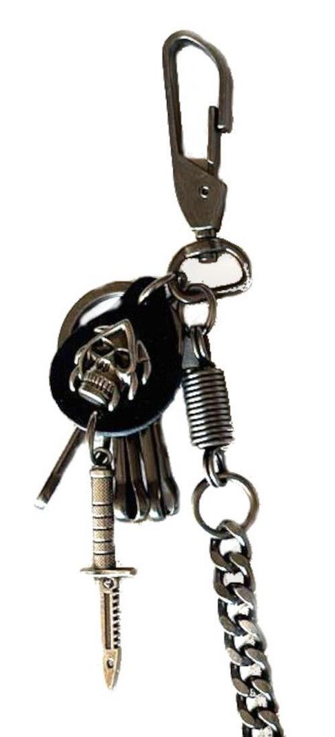 Cadena para Jeans con Calavera y Espada-2