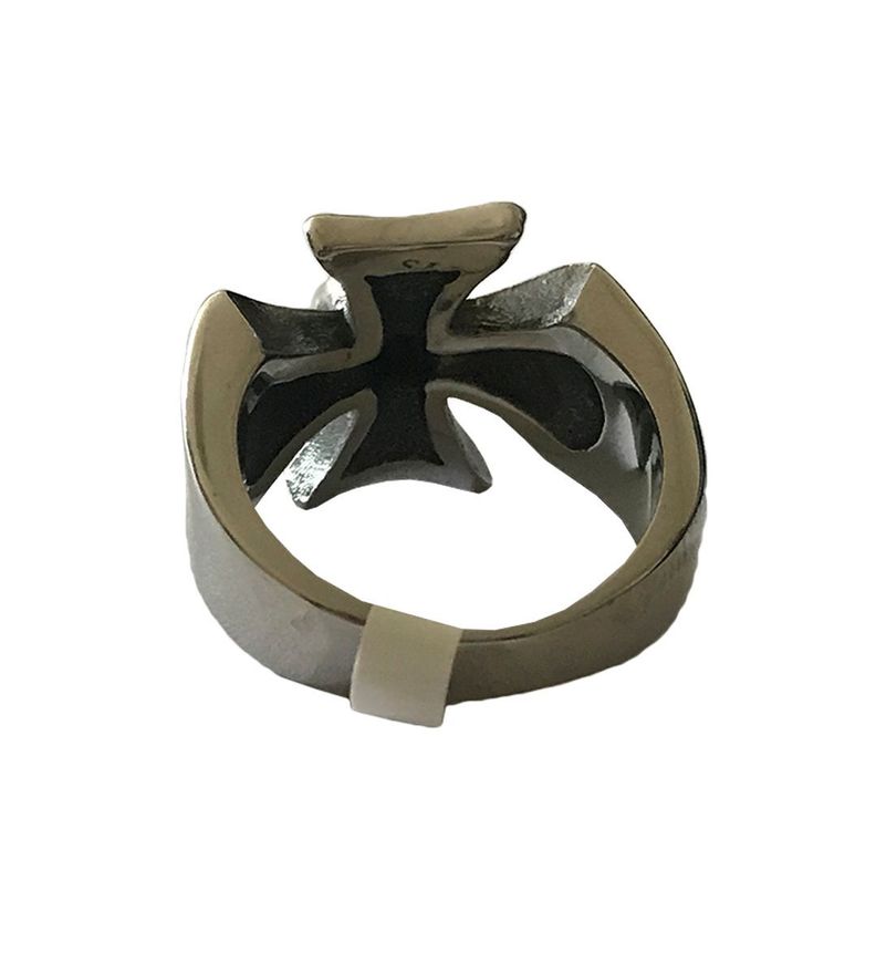 Anillo Acero Cruz y Calavera N° 10-2