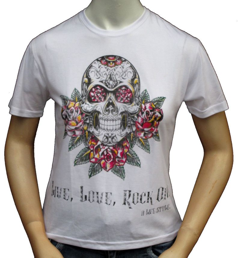 Polera Mujer Calavera Dif