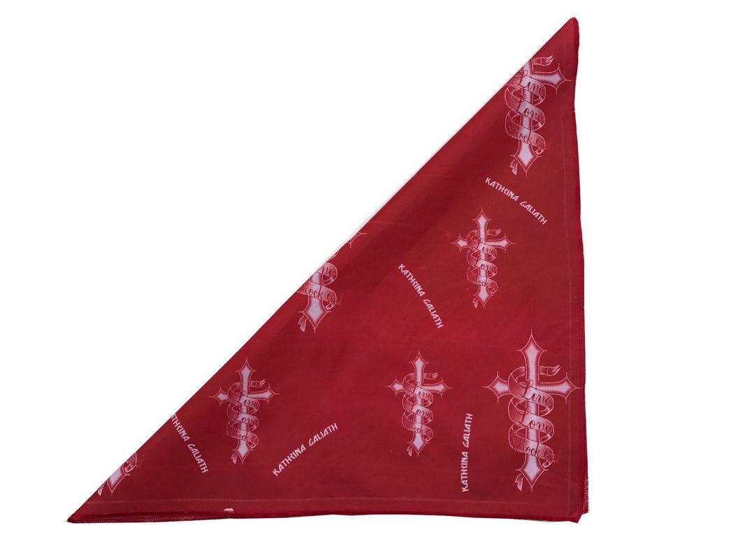 Bandana Roja Carmesi Estampada -2